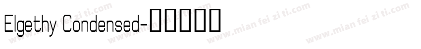 Elgethy Condensed字体转换